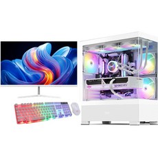 서민컴퓨터 윈도우 포함 조립컴퓨터 풀세트 조립PC 게이밍PC 게임용 컴퓨터 본체 롤 오버워치 피파 배그 배틀그라운드 펠월드 디아블로 데스크탑 고사양PC, 윈도우 11 홈, 500GB, 16GB, GT1030, CF3-2 화이트
