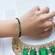 그린오닉스 오닉스 천연석 보호석 원석 파워스톤 가족 친구 생일선물 레이어드 패션 여자팔찌