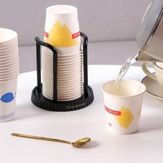 해피위더스 종이컵 디스펜서 정리대, 블랙, 2개