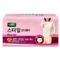 디펜드 스타일 언더웨어 여성 파워, 중형, 18매, 2개