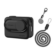 인스타360 GO3 GO3S 풀커버 실리콘 케이스 커버 렌즈 카메라 보호 Insta360 악세사리, GO 3S, 블랙, 1개, GB16-BK