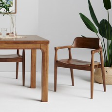 빈펄가구 고급원목 등받이 카페의자 식탁의자 허리편한의자 식당의자 우드 1인용 인테리어체어, 1개, 06.참죽나무(월넛)