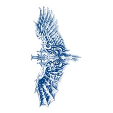 갱스터 레터링 타투 스티커 팔 반팔 가슴 등 문신 판박이 헤나, 갱스터 가슴 3, 1개