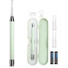 【限時 特惠】扁桃體 結石工具 取出隱窩神器 扁導體 去口臭 家用, 1個, 抹茶綠取出器【電池款】