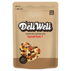 델리웰리 스페셜 견과 7 대용량 1kg 매일견과 신선한 견과류와 건과일을 한번에, 1개