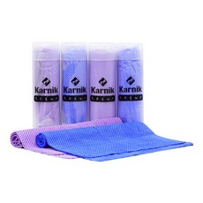 카르닉 습식 스포츠 타올 수영 수건 개인타월 (전용케이스), 2개, 엠보_블루(84x33)