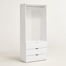 동서가구 퓨어 드레스룸 800 3단 서랍장 옷장 DFF44488, 화이트