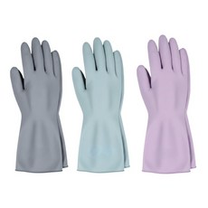 MISS.RORA 라텍스 고무장갑 3개입+은사수세미2장, 1세트, 소(S), 바이올렛1켤레+그레이1켤레+애쉬블루1켤레+은사수세미2개