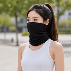 조은마켓 쿨 넥워머 자외선 차단 오토바이 자전거 쿨 마스크, 3개, 블랙