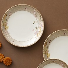 한국도자기 사군자 7 1/2인치 접시 1p 본차이나 식기 그릇, 단품, 1개
