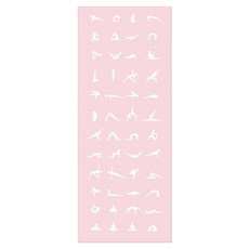 (논슬립) 포즈가이드 요가 타올 세트, 1세트, 라이트핑크