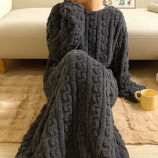 에어어센드 겨울 임산부 오버핏 수면 잠옷 원피스