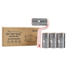 ororoc 寵物護理膠膜黏毛器手柄+補充裝 4入, 3組