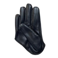 캐릭터 코스프레 가죽 장갑 검정 짧은 가공 가죽 장갑 촬영 소품 의상용 핑거 반장갑 (화이트/블랙/레드)