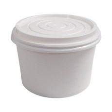 생활을그리다 무인쇄 종이용기 750ml 용기 + 뚜껑 세트, 1개입, 100세트