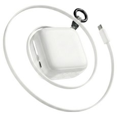 엘락 릴고 10000mAh 40W 고속충전 일체형 케이블 미니 보조배터리 PB03, 아틱 화이트, Reelgo 10K(PB-03)