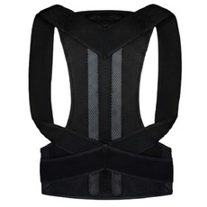 자세교정밴드 라운드숄더 말린어깨 허리교정기 어깨교정기, 1개, 검정