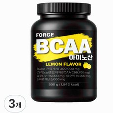 포지 BCAA 아미노 아르기닌 바이탈 글루타민 보충제 필수아미노산 레몬맛, 3개, 500g