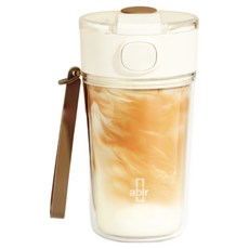 아블러 제로 - 쇠맛 나지 않는 강화유리 이중 투명 텀블러, 1개, 420ml, 아이보리