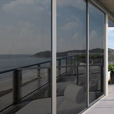 Aram 자외선차단 사생활보호 베란다 창문시트지 단열필름 썬팅지 5m, 블랙실버