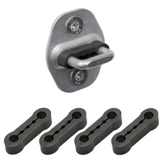 SEAMETAL 충격흡수 자동차 도어 잠금 버퍼 댐퍼 소음방지 실리콘 쿠션 4p 세트, 4개, 블랙
