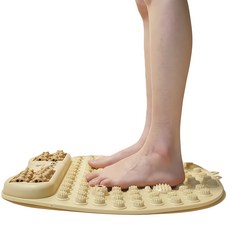 이프헬스 혈액순환 발지압 지압발판 지압매트, 베이지, 2개
