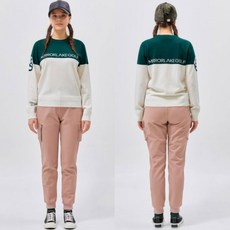 미러레이크 골프웨어 여성 스트라이프 포인트 니트