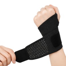 단단 듀얼 손목보호대 블랙, 2개