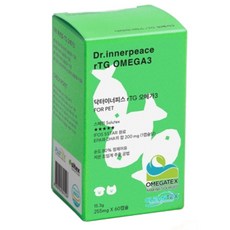 바잇미 반려동물 닥터이너피스 rTG 영양제, 60정, 오메가3, 1개