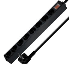 현대일렉트릭 8구 10구 과부하 누전차단 PVC 블랙 멀티탭, 8구 과부하차단 1.5m, 1개