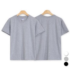 늑대와여우 (3장) 국산 남녀공용 순면라운드 3장세트 반팔 면티셔츠