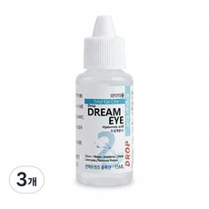 드롭 드림아이 히알루론산 수분 보습 윤활 렌즈습윤제 15ML, 3개