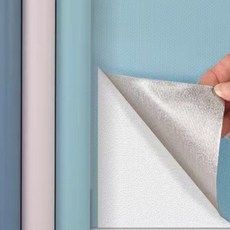 [1+1] 모바드 벽지 마카롱 60cm x 300cm 셀프 도배 벽지 풀없이 붙이는 벽지 자체 접착 모란디 단색 방수 벽 스티커 벽 장식 스티커 침실 벽지 배경 벽 따뜻함 보온, 1+1 라이트그레이