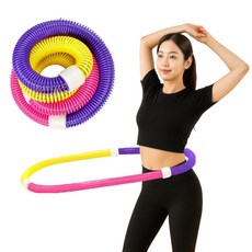 더유블 레인보우 스프링 훌라후프 홈트, 1개, 복합, 1150g