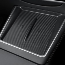 비상루트 테슬라 무선 충저 실리콘 보호커버 2024 모델3 2025 모델y, 블랙, 1개