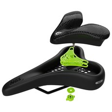 NGS 자전거 안장 e 편안한 맞춤형 안장 전립선 무통증 설계, 1개, 블랙