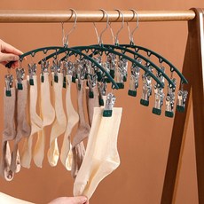 하루모리 다용도 양말 빨래집게건조걸이 3개1세트, 그린