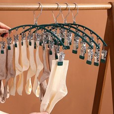 하루모리 양말건조대 양말 빨래집게 건조걸이 그린 3개1세트