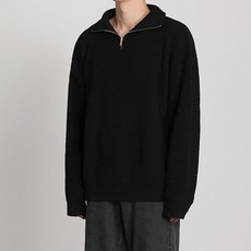 NUNUHANA 남자 빅사이즈 오버핏 니트 골지 반집업 폴라 맨투맨 Z52