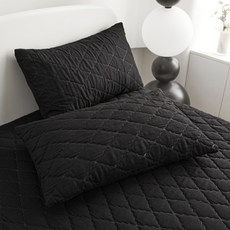 단색 고밀도 항균 퀼팅 베개 커버 2피스