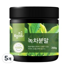 토종마을 녹차분말, 200g, 5개