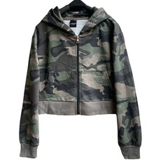 ROYALBELLE 여성 미채 프린팅 빅사이즈 후드집업 재킷 캐주얼 데일리 빈티지 재킷 V111013