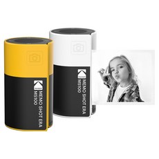 [코닥] 메모샷 ERA MS100 (라벨롤1개내장)+9롤 라벨프린터기 즉석카메라 2 in 1 라벨기 유아 토이 셀카기능 스티커 제작 사진인화기, 1개, MS100 (화이트)+10롤