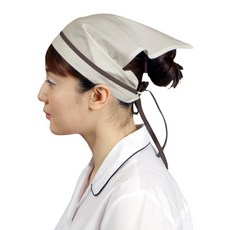 DAC02 머리 스카프 주방 조리모 급식 공장 두건, DAC02 브라운+베이지줄, 1개