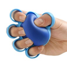 로이윙 실리콘 손 손가락 그립 강화 운동기구 악력볼, 블루 (5kg), 1개