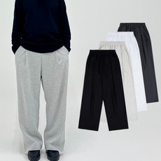 국내생산 총장 112cm 롱/숏 라루루스튜디오 자체제작 원턱 와이드핏 트레이닝 팬츠 남자 츄리닝 바지 키큰남자바지 키작남바지