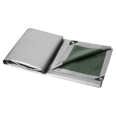 CLUBUNI 타포린 양면코팅 방수포 4x6m + 스트링, 실버