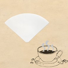 다스리빙 친환경 커피 드립필터 생분해 여과지 하리오 2-5인용 일회용 핸드드립 커피필터 100매, 2개, 50개입