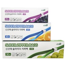신선애 슬라이더 지퍼백 세트 소형 + 중형 + 대형, 1개, 85개입, 혼합