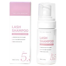 래쉬몬스터 비건 래쉬 샴푸 5.5 저자극 약산성 속눈썹 클렌져, 1개, 100ml